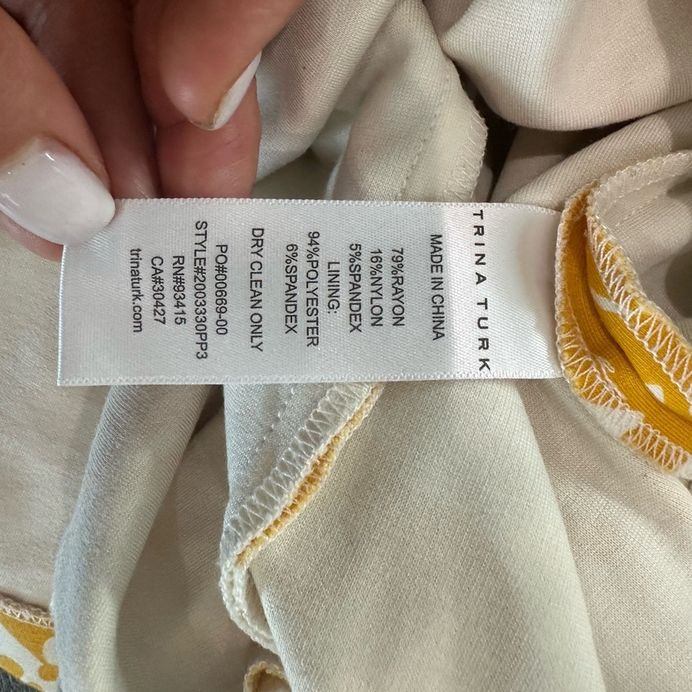 Trina Turk White and Yellow Dress - Picture 9 of 9